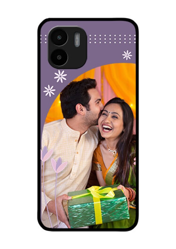 Xiaomi Redmi A2 Custom Glass Mobile Case - Lavender flowers design