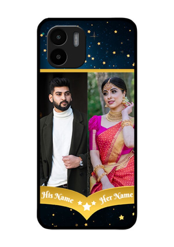 Xiaomi Redmi A2 Custom Glass Phone Case - Galaxy Stars Backdrop Design