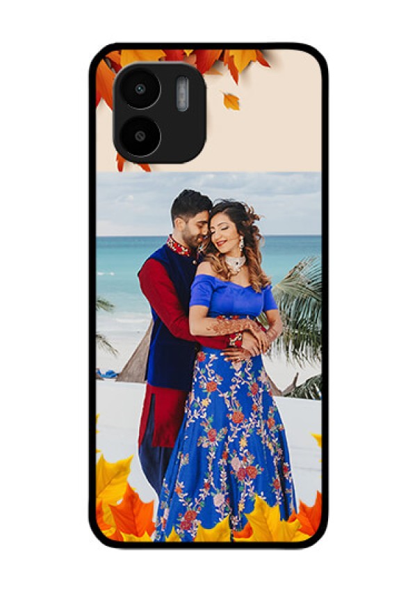 Xiaomi Redmi A2 Photo Printing on Glass Case - Autumn Maple Leaves Design