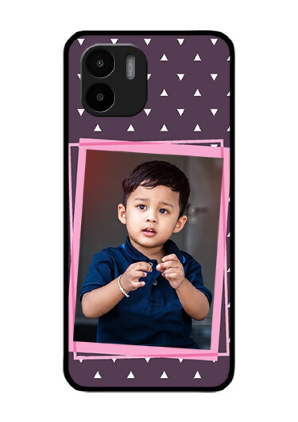 Xiaomi Redmi A2 Custom Glass Mobile Case - Triangle Pattern Dotted Design