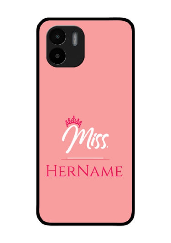 Xiaomi Redmi A2 Custom Glass Phone Case Mrs with Name