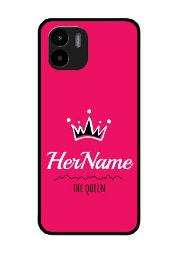 Xiaomi Redmi A2 Glass Phone Case Queen with Name