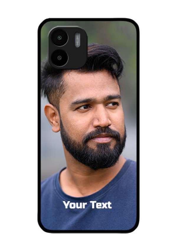 Xiaomi Redmi A2 Glass Mobile Cover: Photo with Text