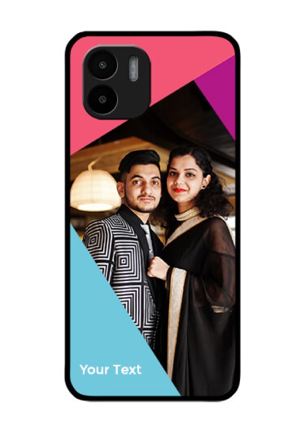 Xiaomi Redmi A2 Custom Glass Mobile Case - Stacked Triple colour Design
