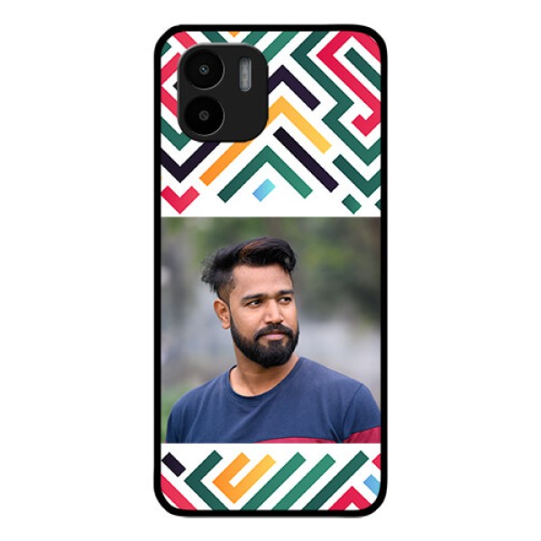 Xiaomi Redmi A2 Personalized Glass Phone Case - Colorful Maze Pattern Design Xiaomi Redmi A2 Personalized Glass Phone Case - Colorful Maze Pattern Design