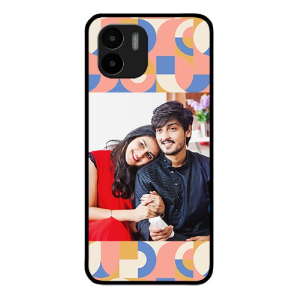 Xiaomi Redmi A2 Photo Printing on Glass Case - Semi-circle Maze Pattern Design