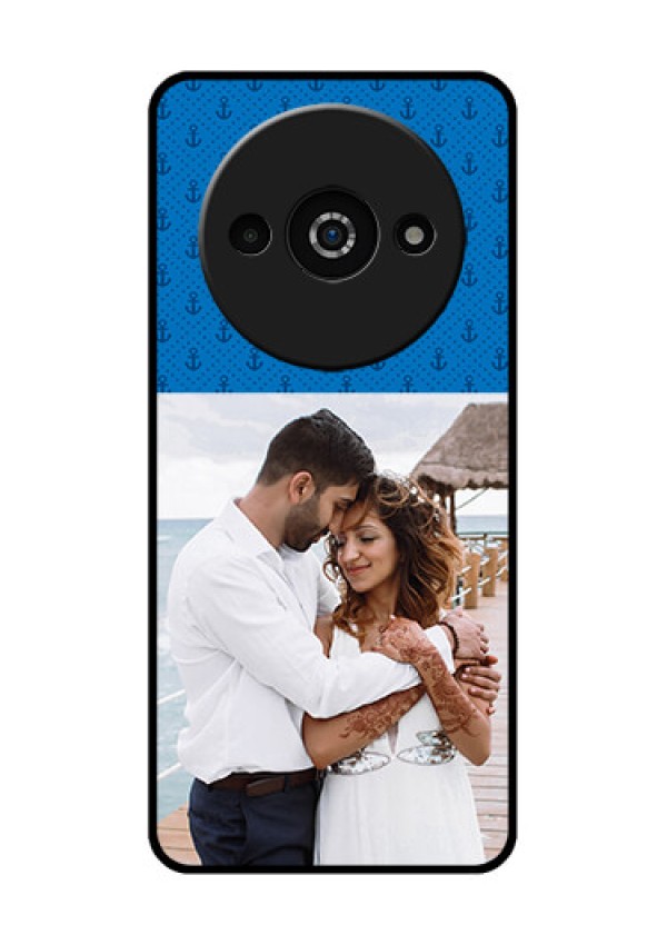 Xiaomi Redmi A3 Custom Glass Phone Case - Blue Anchors Design