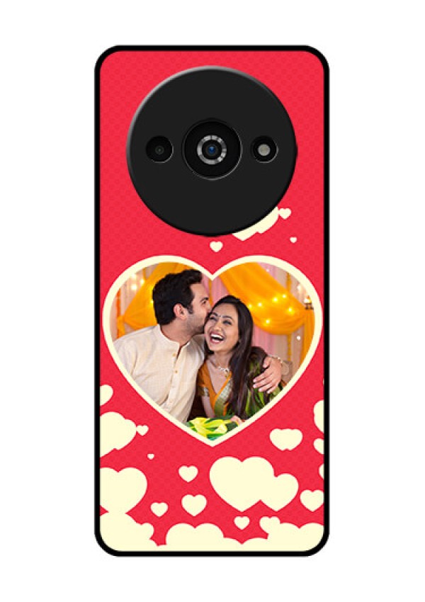 Xiaomi Redmi A3 Custom Glass Phone Case - Love Symbols Phone Cover Design