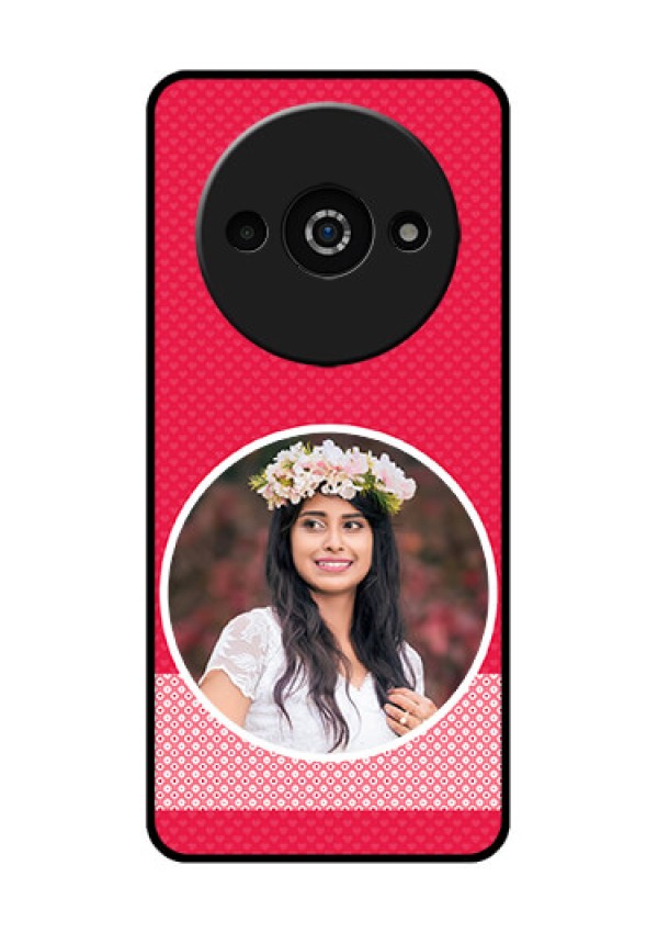 Xiaomi Redmi A3 Custom Glass Phone Case - Pink Color Pattern Design