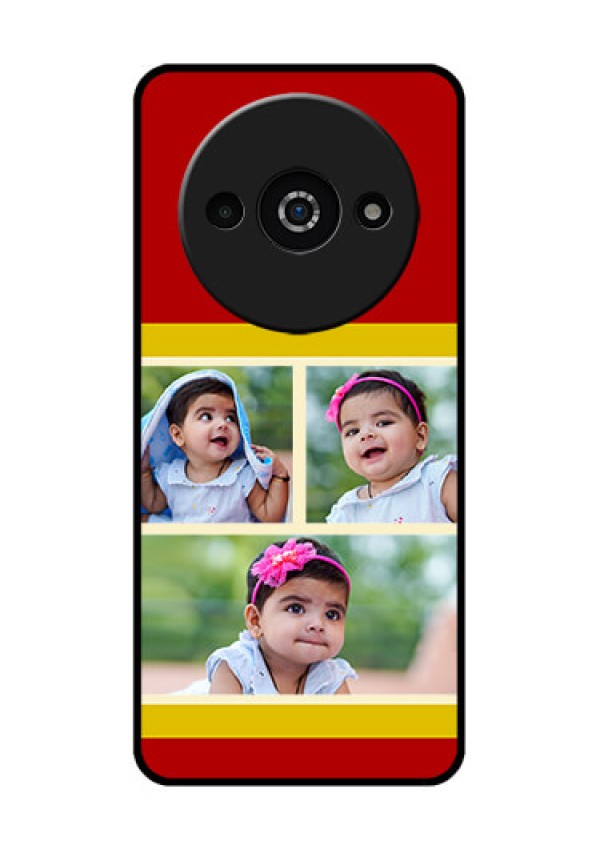Redmi A3X Custom Glass Phone Case - Multiple Pic Upload Design