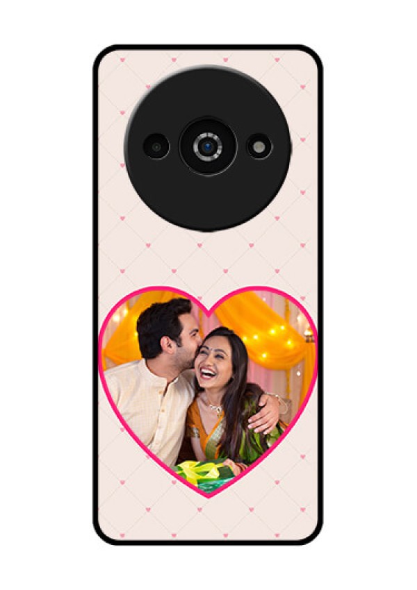 Redmi A3X Custom Glass Phone Case - Heart Shape Design