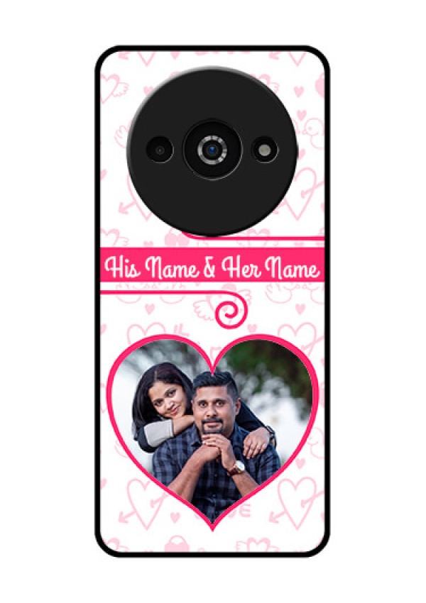 Redmi A3X Custom Glass Phone Case - Heart Shape Love Design