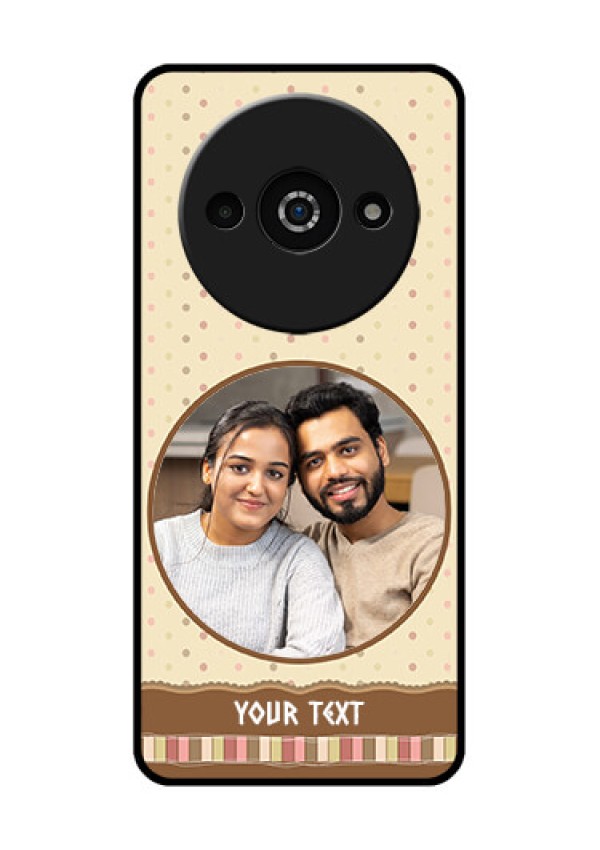 Redmi A3X Custom Glass Phone Case - Brown Dotted Mobile Case Design