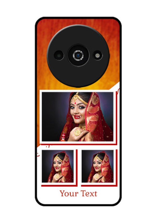 Redmi A3X Custom Glass Phone Case - Wedding Memories Design