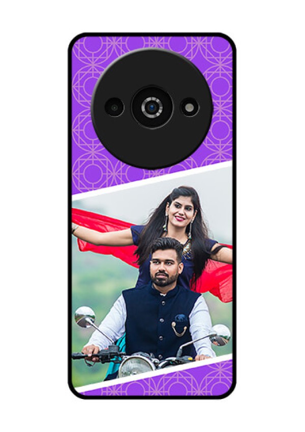 Redmi A3X Custom Glass Phone Case - Violet Color Pattern Design