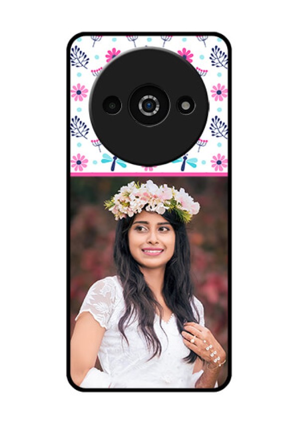 Redmi A3X Custom Glass Phone Case - Colorful Flower Design