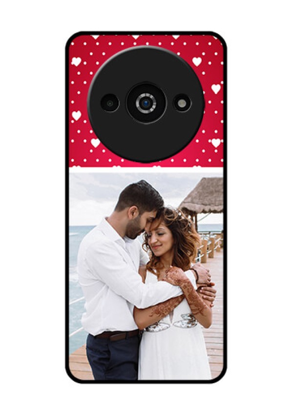 Redmi A3X Custom Glass Phone Case - Hearts Mobile Case Design