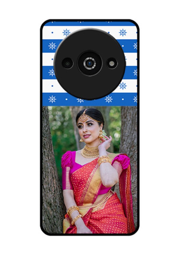 Redmi A3X Custom Glass Phone Case - Snow Pattern Design