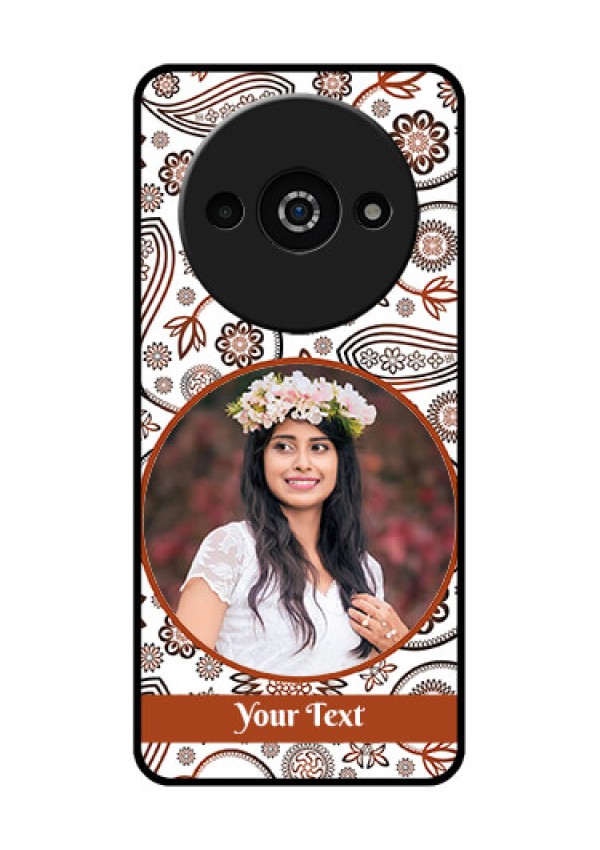 Redmi A3X Custom Glass Phone Case - Abstract Flower Design