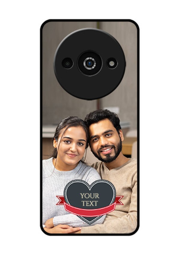 Redmi A3X Custom Glass Phone Case - Just Married Couple Design
