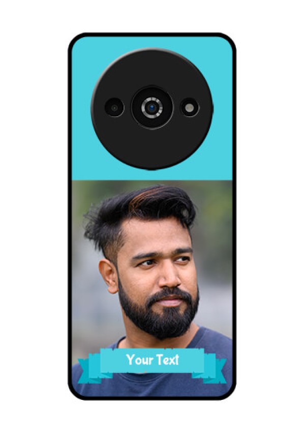 Redmi A3X Custom Glass Phone Case - Blue Color Design