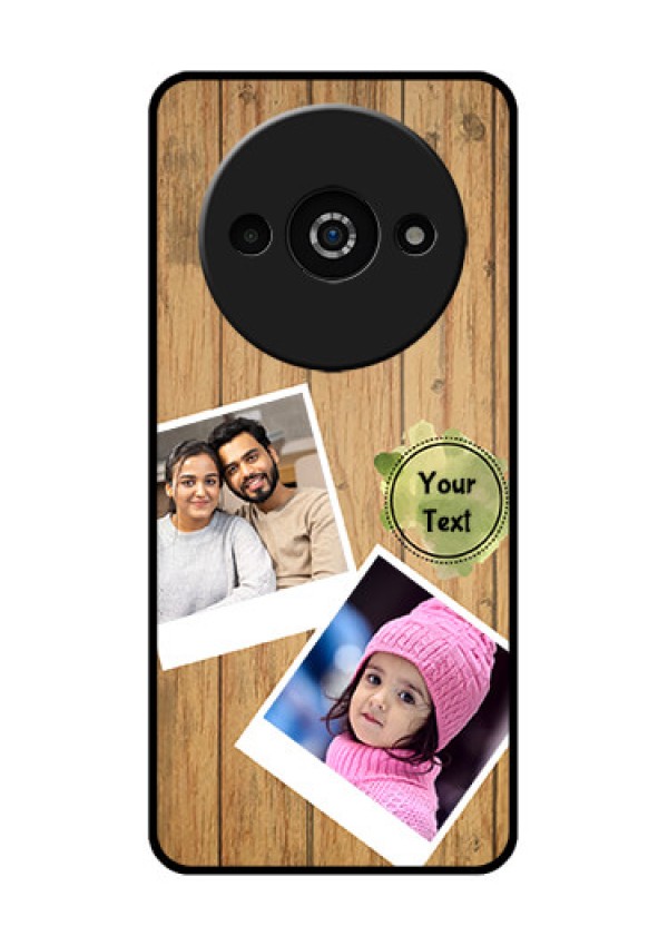 Redmi A3X Custom Glass Phone Case - Wooden Texture Design