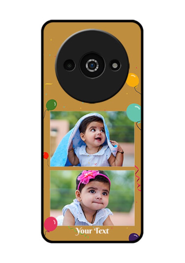Redmi A3X Custom Glass Phone Case - Image Holder With Birthday Celebrations Design