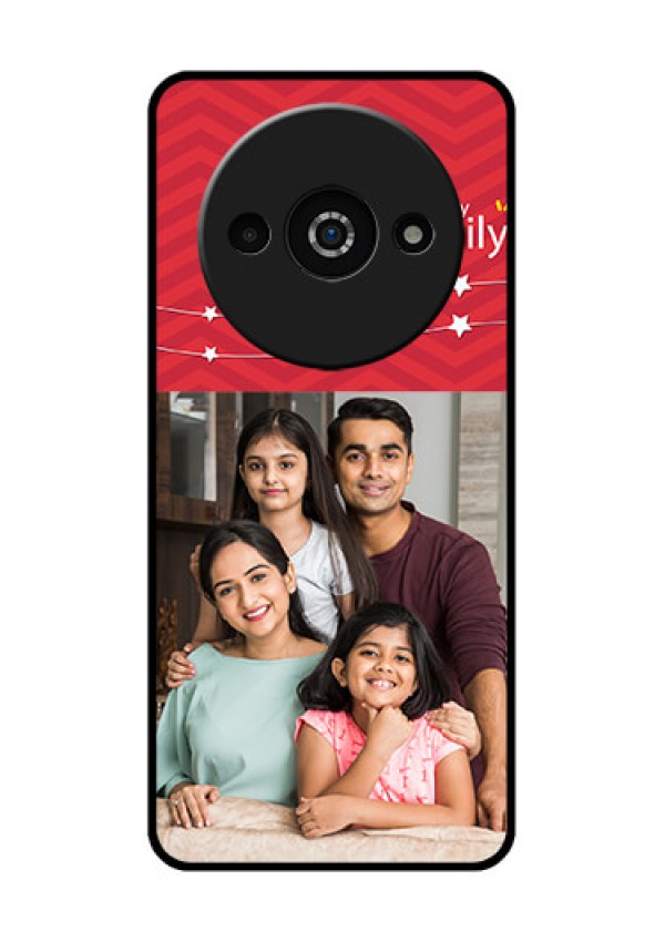 Redmi A3X Custom Glass Phone Case - Happy Family Design