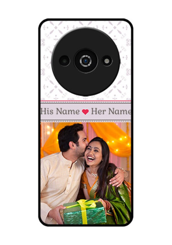 Redmi A3X Custom Glass Phone Case - With Photo And Ethnic Design
