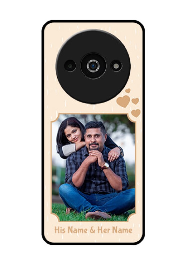 Redmi A3X Custom Glass Phone Case - With Confetti Love Design