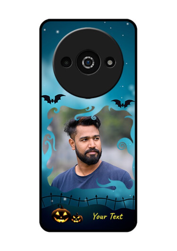 Redmi A3X Custom Glass Phone Case - Halloween Frame Design