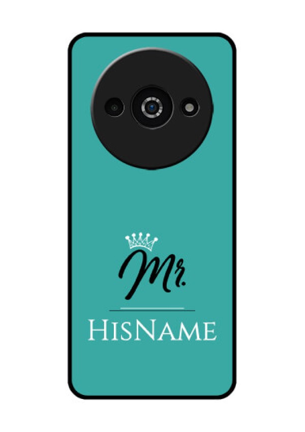 Redmi A3X Custom Glass Phone Case - Mr With Name Design
