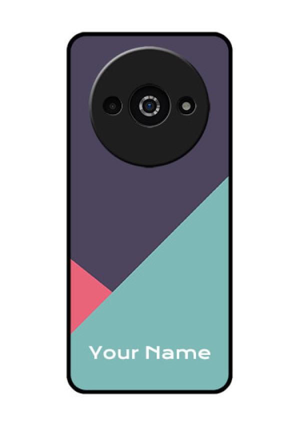 Redmi A3X Custom Glass Phone Case - Tri Color Abstract Design