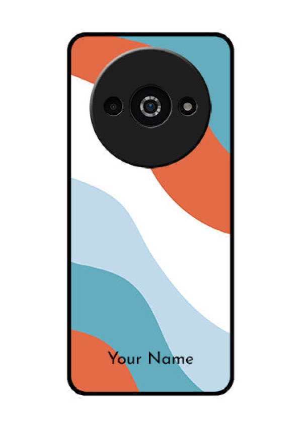 Redmi A3X Custom Glass Phone Case - Coloured Waves Design