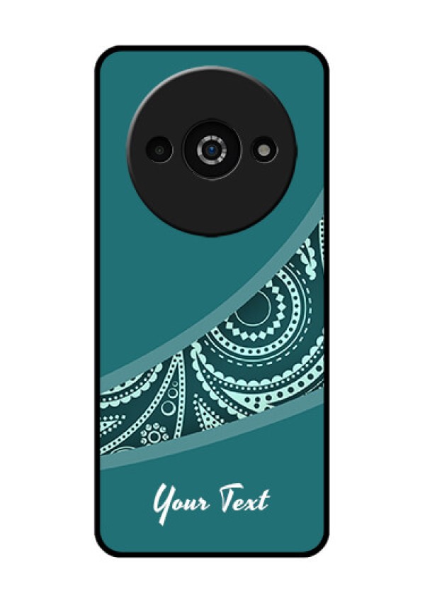 Redmi A3X Custom Glass Phone Case - Semi Visible Floral Design