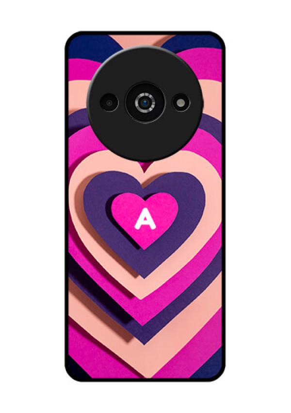 Redmi A3X Custom Glass Phone Case - Cute Heart Pattern Design