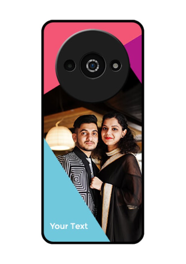 Redmi A3X Custom Glass Phone Case - Stacked Triple Colour Design
