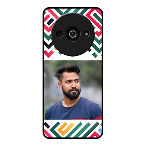 Redmi A3X Custom Glass Phone Case - Colorful Maze Pattern Design Redmi A3X Custom Glass Phone Case - Colorful Maze Pattern Design