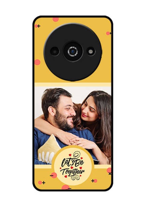 Redmi A3X Custom Glass Phone Case - Lets Be Together Design