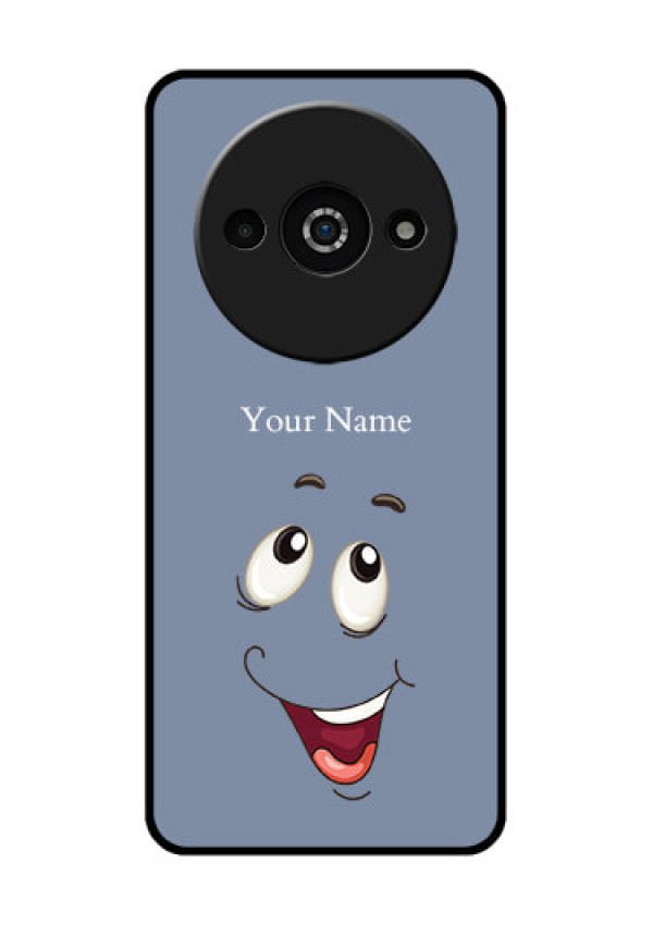 Redmi A3X Custom Glass Phone Case - Laughing Cartoon Face Design