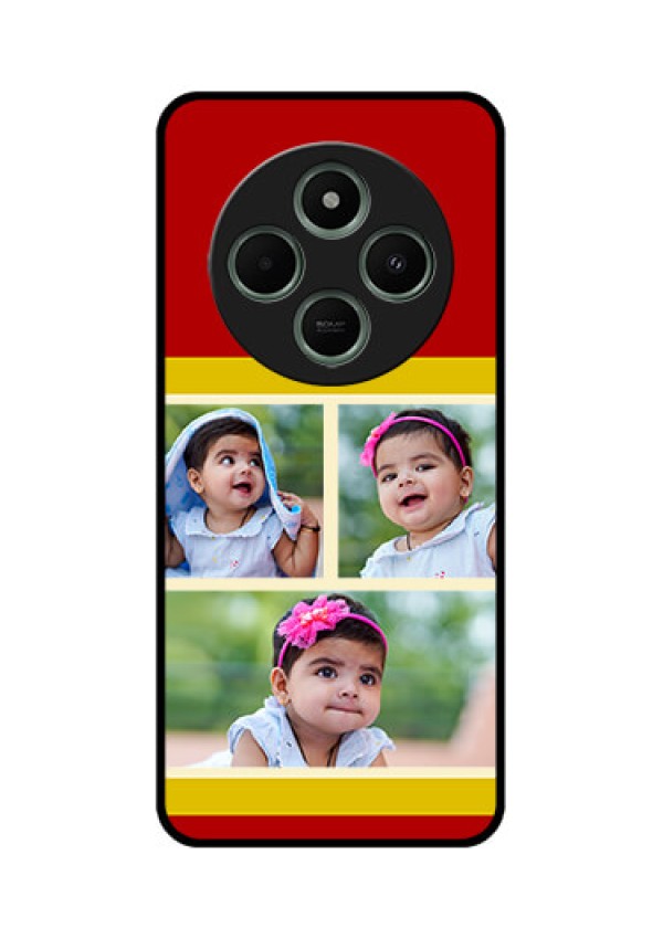 redmi A4 5G Custom Glass Phone Case - Multiple Pic Upload Design
