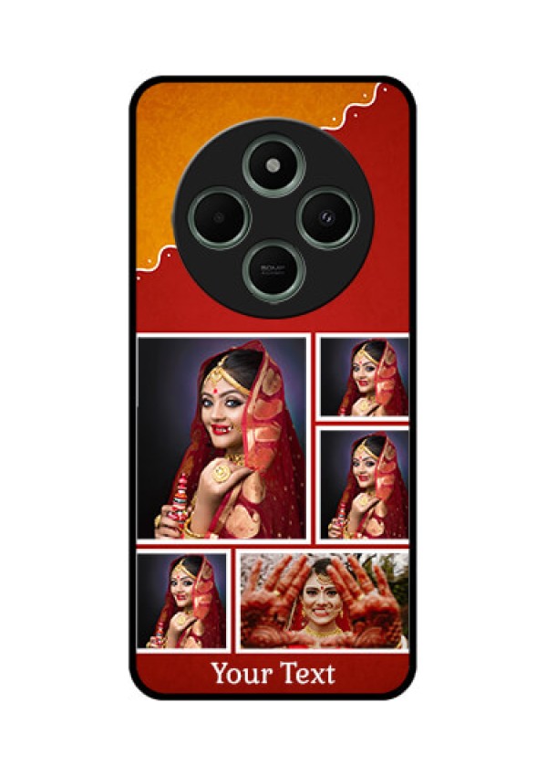 redmi A4 5G Custom Glass Phone Case - Wedding Pic Upload Design