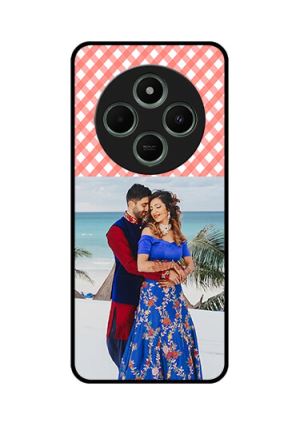 redmi A4 5G Custom Glass Phone Case - Pink Pattern Design