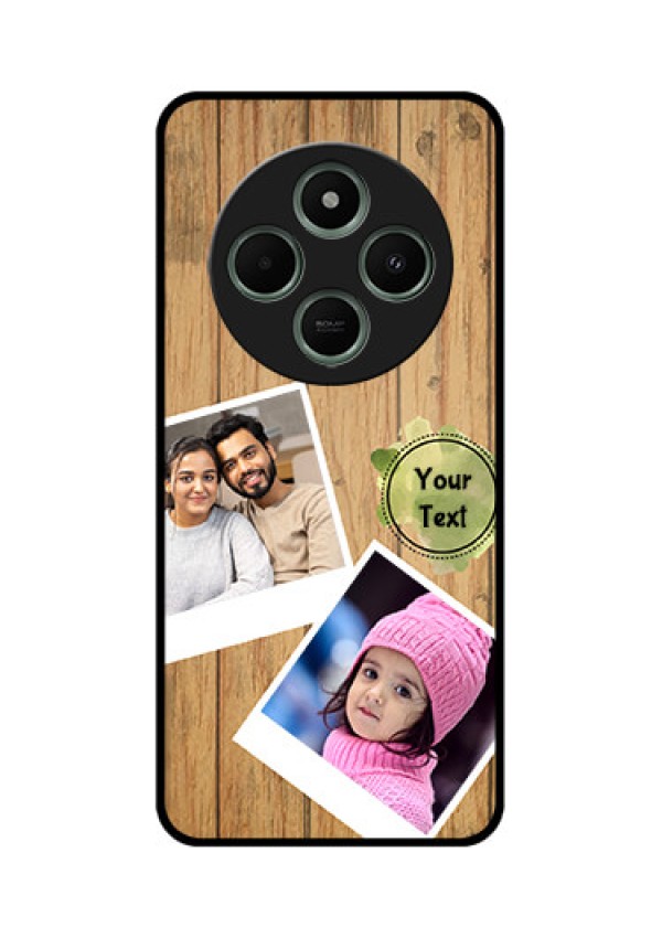 redmi A4 5G Custom Glass Phone Case - Wooden Texture Design