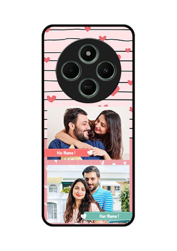 redmi A4 5G Custom Glass Phone Case - Photo With Heart Design