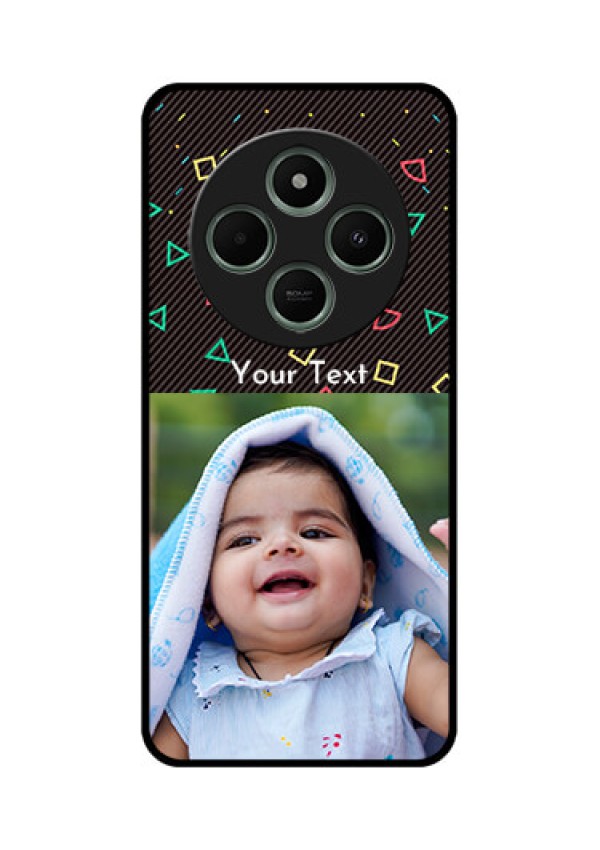 redmi A4 5G Custom Glass Phone Case - With Confetti Birthday Design
