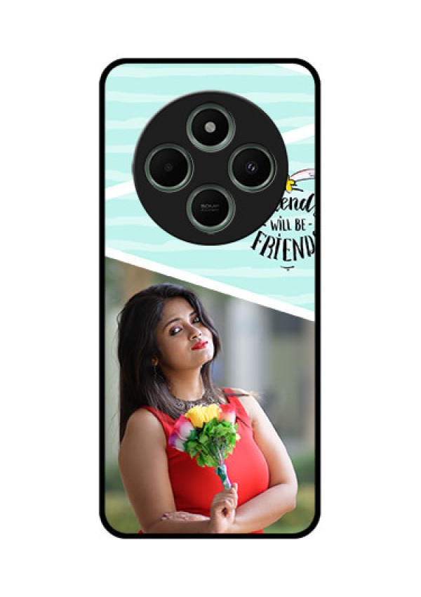 redmi A4 5G Custom Glass Phone Case - Friends Picture Icon Design
