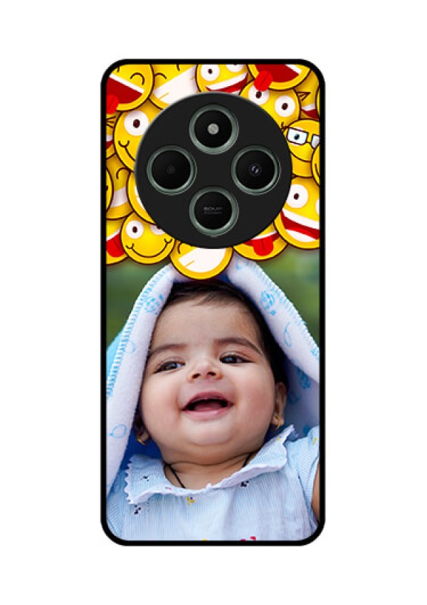 redmi A4 5G Custom Glass Phone Case - With Smiley Emoji Design