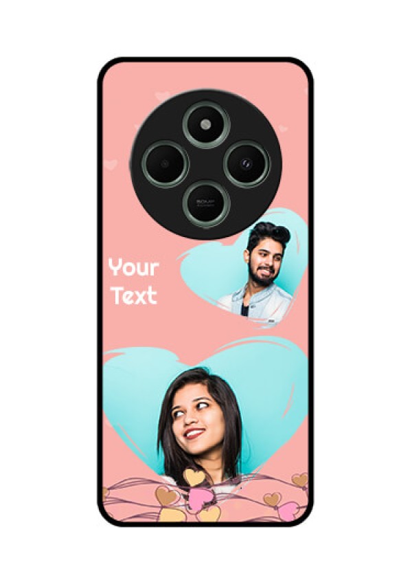redmi A4 5G Custom Glass Phone Case - Love Doodle Design