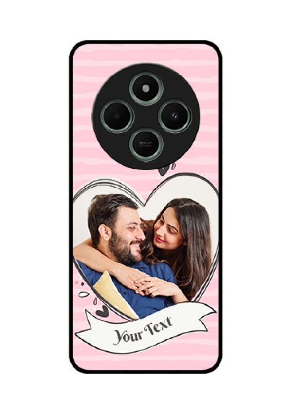 redmi A4 5G Custom Glass Phone Case - Vintage Heart Design
